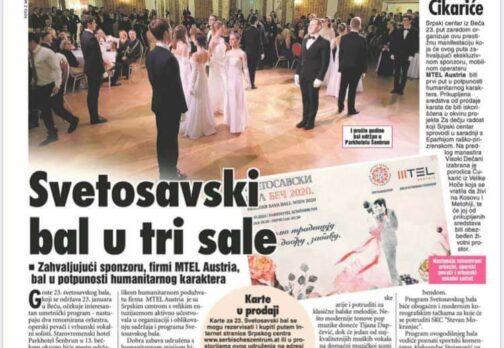Zoran kalabic Zeitungsartikel Dijaspora Bal