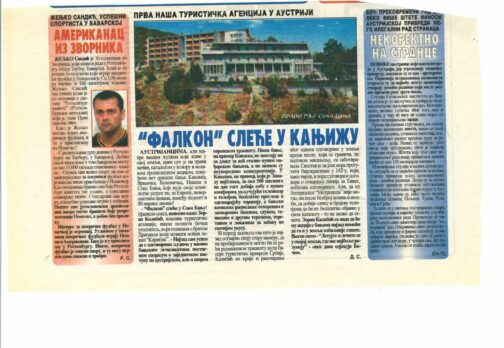 Falcon Tours of Zoran Kalabic media coverage