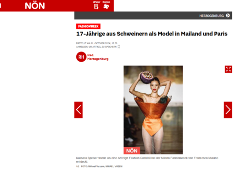 NÖN MAGAZINE Zoran Kalabic Supports Austrian Models @ Fashion Show in Milano 2024 September